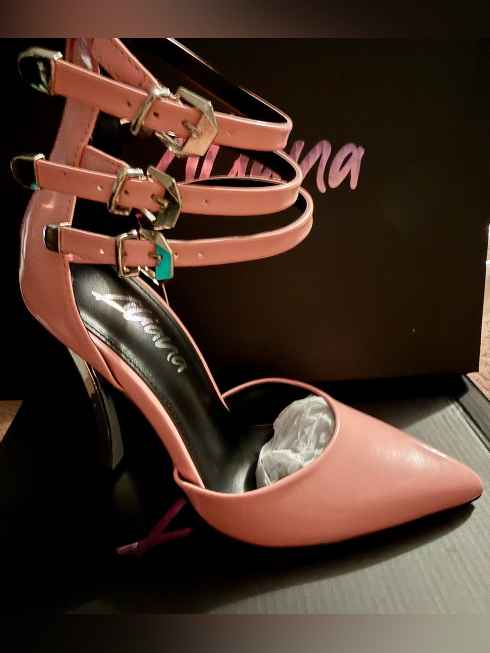 Women’s Baby Pink Triple Ankle Strap Luccia Heels - Liliana